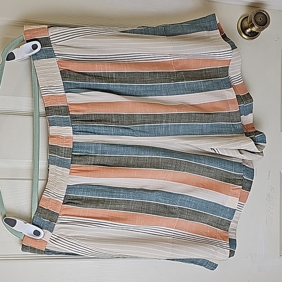 Sonoma Elastic Waist Pull On Vertical Striped Shorts Size 1X EUC - Picture 3 of 7